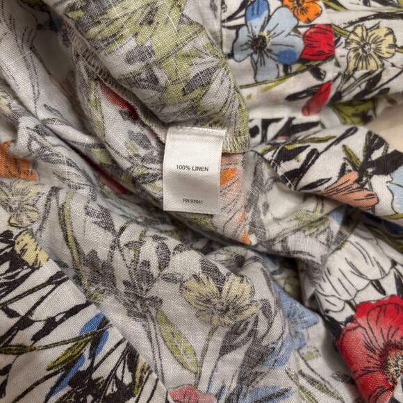 J.Jill Love Linen Floral Shift Dress XS Sleeveless Wildflower Summer Knee Length - Picture 5 of 7